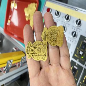 财神到手机贴定制0.1克足金999金片黄金加工定制工厂水贝黄金