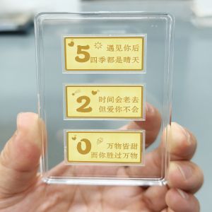 520系列金卡定制金条定制足金999 1克*3