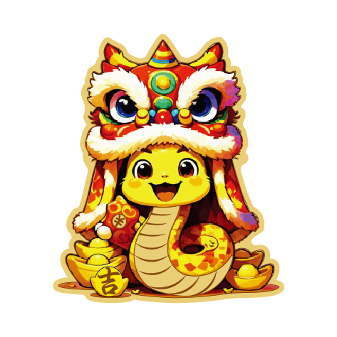 蛇年大吉足金手机贴